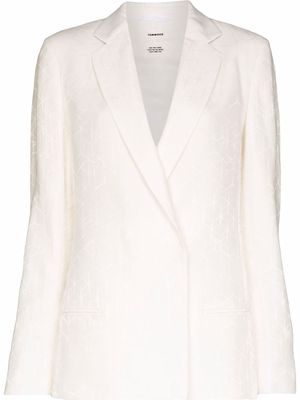Tom Wood jacquard asymmetric blazer - White
