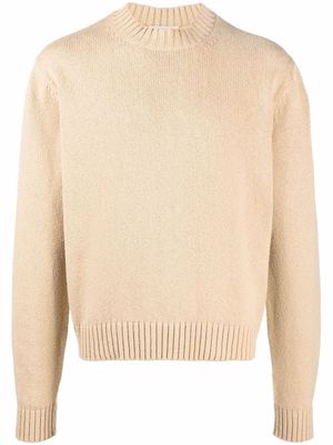 There Was One contrast stitching crew neck jumper - Neutrals