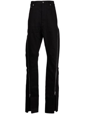 Rick Owens DRKSHDW zip-detail long jeans - Black