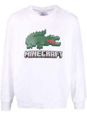 Lacoste Minecraft print sweatshirt - White