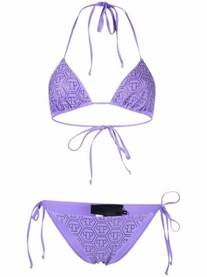 Philipp Plein Bikini Monogram two piece - Purple