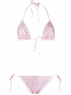 Philipp Plein monogram-print bikini - Pink