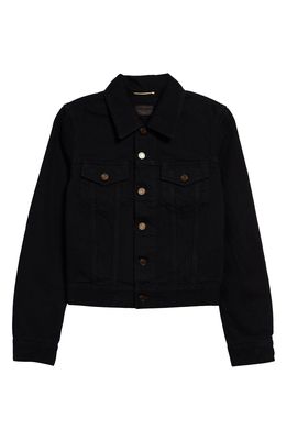 Saint Laurent Classic Denim Jacket in Worn Black