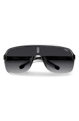 Carrera Eyewear Carrera Shield Sunglasses in Black White /Grey Shaded