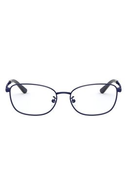 Tory Burch 52mm Optical Glasses in Shiny Navy Metal/Demo Lens