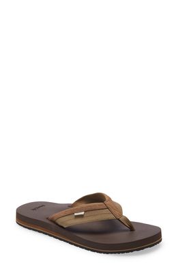 Sanuk Ziggy Water Friendly Flip Flop in Tan