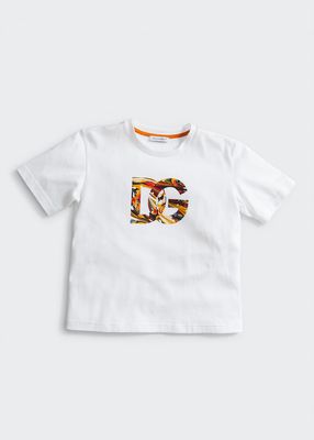 Boy's Marble Logo Cotton T-Shirt, Size 4-6