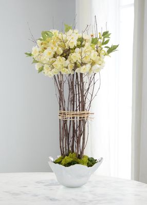 Faux Floating Cherry Blossom Floral Arrangmenet