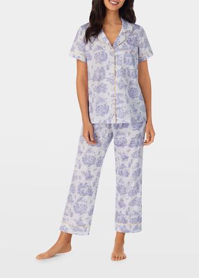 Cropped Organic Cotton Pajama Set