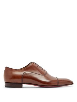 Christian Louboutin - Greggo Leather Oxford Shoes - Mens - Brown