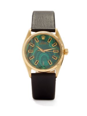 Jacquie Aiche - Vintage Rolex Oyster 36mm Onyx & Gold Watch - Mens - Gold