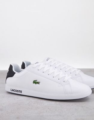 Lacoste graduate sneakers in black white