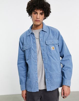 Carhartt WIP dixon cord overshirt in blue