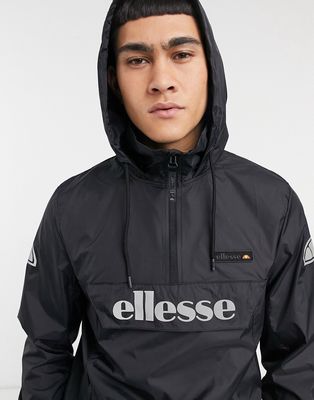 ellesse Ion overhead jacket with reflective logo in black