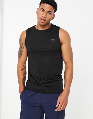 Threadbare Active training sleeveless t-shirt tank in black