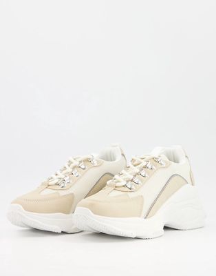 RAID Verona chunky sneakers in beige-Neutral