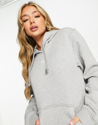 adidas Originals Essentials hoodie with center logo in gray