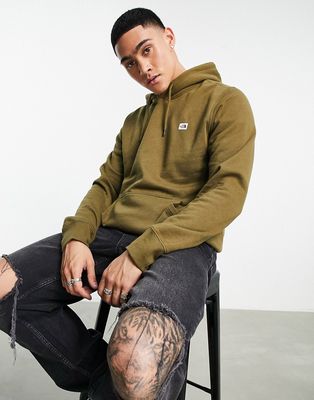 The North Face Heritage patch logo hoodie in olive green
