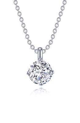 Lafonn Simulated Solitaire Diamond Pendant Necklace in White