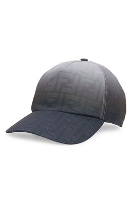 Fendi FF Jacquard Baseball Cap in Black /Grey