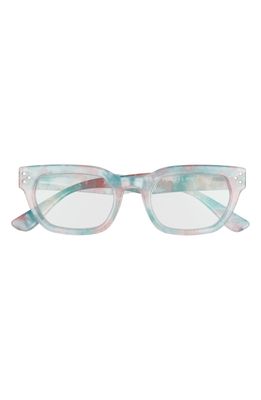 Peepers Prism 50mm Blue Light Blocking Reading Glasses in Blue/Pink