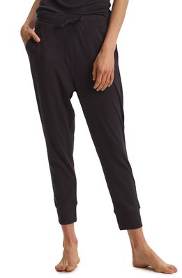 Commando Luxury Ribbed Crop Pajama Pants in Black