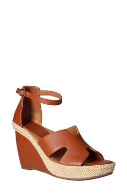 L'Amour des Pieds Iksha Wedge Sandal in Whiskey