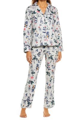 Joules Sleeptight Pajamas in Silver Florals