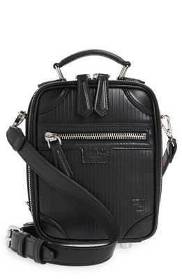 Fendi Mini Leather Crossbody Bag in Black Palladium