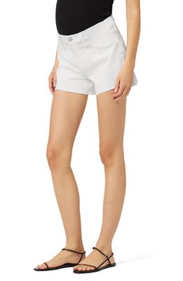 Hudson Jeans Gemma Cutoff Denim Maternity Shorts in White