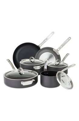 Viking Hard Anodized Nonstick 10-Piece Cookware Set in Black