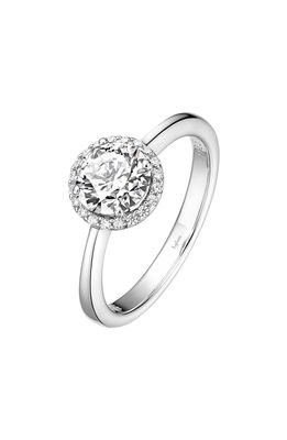 Lafonn Birthstone Halo Ring in April Diamond /Silver