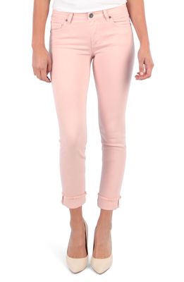 KUT from the Kloth Amy Fray Hem Crop Skinny Jeans in Pink