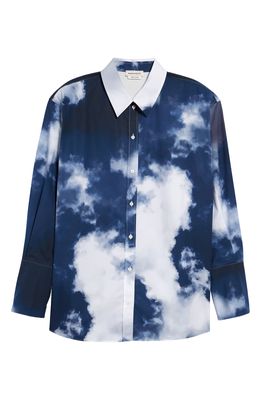 Alexander McQueen Bluesky Cotton Button-Up Shirt in Blue /White