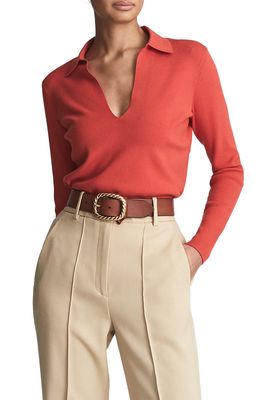 Reiss Natalia Polo Sweater in Orange