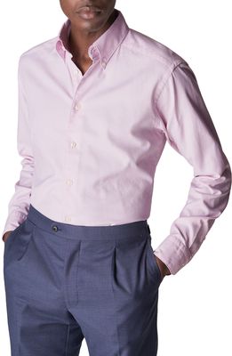 Eton Slim Fit Oxford Cotton Blend Dress Shirt in Light Pink