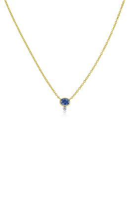 Meira T Sapphire & Diamond Pendant Necklace in Gold/Blue