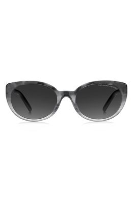 The Marc Jacobs 55mm Polarized Gradient Cat Eye Sunglasses in Havana Grey/grey Shaded