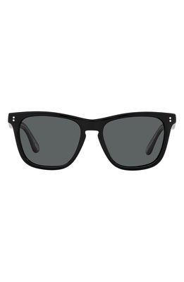 Oliver Peoples Lynes 55mm Polarized Pillow Sunglasses in Black
