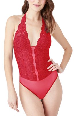 b.tempt'D by Wacoal Ciao Bella Lace Bodysuit in Crimson Red