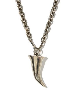 Givenchy - Horn-pendant Necklace - Mens - Silver
