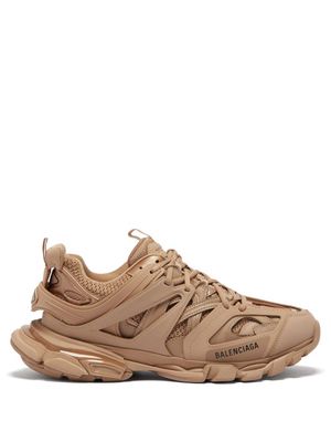 Balenciaga - Track Panelled Faux-leather Trainers - Mens - Beige