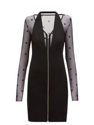 Givenchy - Jersey Halterneck Mini Dress - Womens - Black