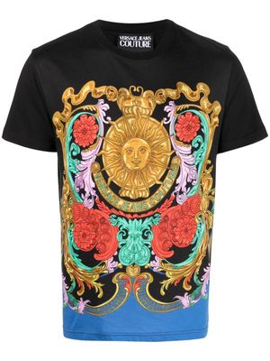 Versace Jeans Couture Sun Flower Garland slim-fit T-shirt - Black