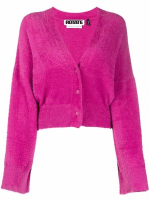 ROTATE V-neck knit cardigan - Pink