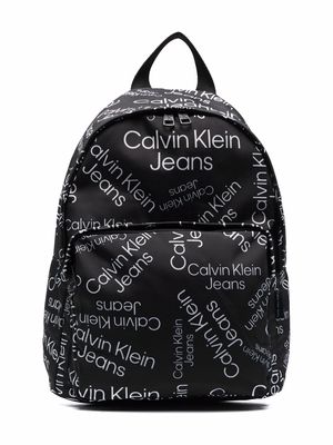 Calvin Klein Kids logo-print backpack - Black