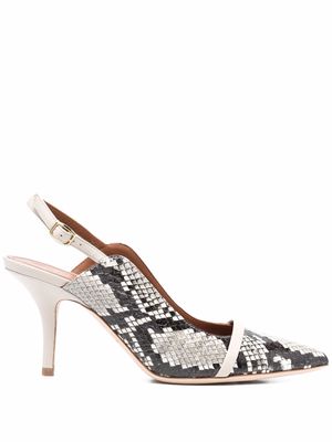 Malone Souliers Marion snakeskin point-to pumps - Neutrals