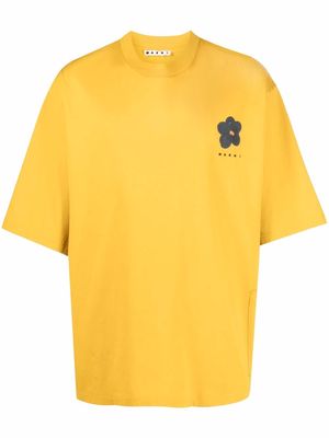 Marni cotton floral-print T-shirt - Yellow