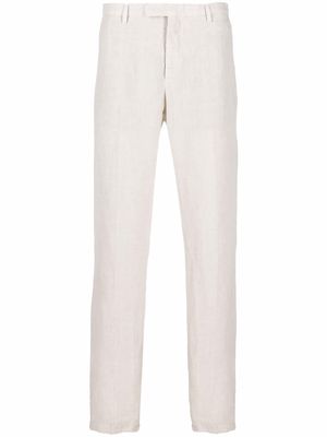 Boglioli slim-cut linen trousers - Neutrals
