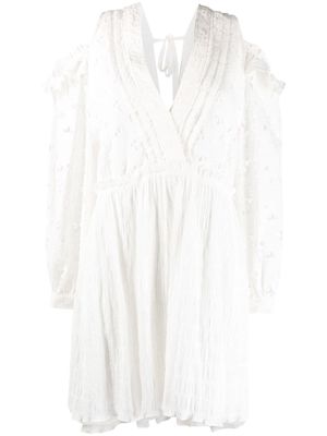 IRO cold-shoulder cut-out floral dress - White